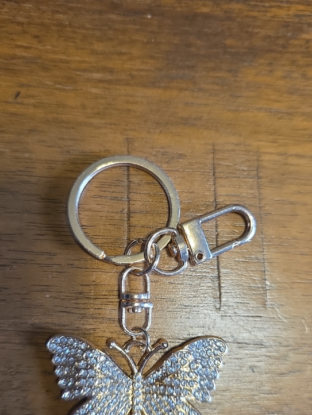 Gold Crystal Butterfly Keychain - Picture 7 of 10